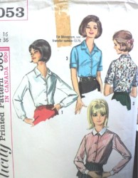 6053 1960S SS-LS BUTTON SHIRTS STRETCH/COTTON PATTERN 16 36
